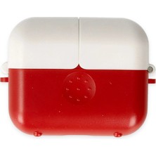 Eco Port Apple Airpods 3 (3.nesil) Basmalı Kılıf - Kırmızı-Beyaz