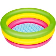 Bestway Renkli ve Yumuşak Zeminli Şişme Bebek Havuzu 70x24 cm  Açık Bej Renkli Eğlenceli Tasarım
