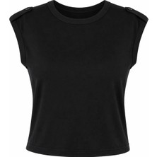 Trender Basic Siyah Kadın T-Shirt 548