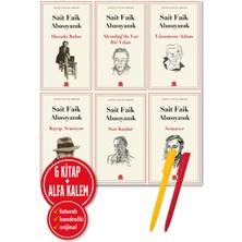 Kırmızı Kedi Yayınevi Alfa Kalem+Havada Bulut+Alemdağ Bir Yılan+Lüzumsuz Adam (Sait Faik Abasıyanık) 6 Kitap Yeni Roman