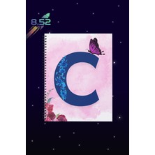 Sekizelliiki C Harfi Baskılı Spiralli Defter
