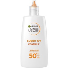 Garnier ambre Solaire Uv C Vitamini Koyu Leke Karşıtı Fluid Güneş Kremi Spf 50+ 40 ml 5 Adet