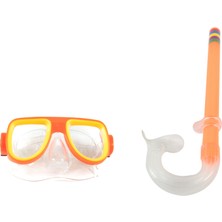 Özgürce Turuncu Şnorkel Maske ve Seti, Konforlu ve Renkli Deniz Keşfi