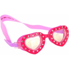 Özgürce Renkli Silikon Kalpli Çocuk Yüzücü Gözlüğü, Konforlu ve Şık Tasarım