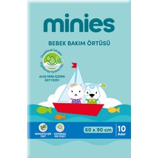 Minies Bebek Bakım Örtüsü 10 Adet 60 x 90 cm 5 Adet