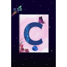 Sekizelliiki Ç Harfi Baskılı Spiralli Defter