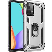 Eco Port Samsung Galaxy A33 5g Kılıf Sofya Yüzüklü Silikon Kapak - Gümüş