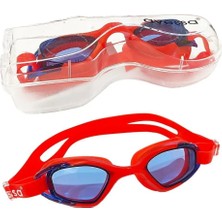 Özgürce Ayarlanabilir Kırmızı Yüzücü Gözlüğü, Yetişkinler Için, Kutulu, Deniz ve Havuz Kullanımı