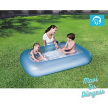 Özgürce Mavi Dikdörtgen Havuz, 165 cm Uzunluk ve 25 cm Yükseklik ile Keyifli Serinlik