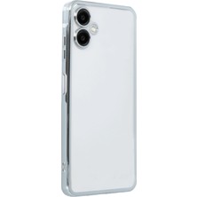 Newface Muratech New  Galaxy A06 Kılıf Razer Lensli Silikon - Gümüş
