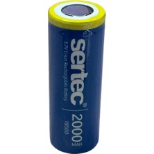 Eco Port Sertec 3.7V Li-Ion 18500 2000 Mah 3c Şarjlı Pil