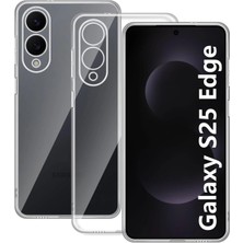 Newface Muratech New  Galaxy S25 Edge Kılıf Lüx Şeffaf Silikon