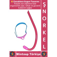 Özgürce Geniş Görüşlü Çocuk Şnorkel Seti, Konforlu ve Ayarlanabilir Dalış Ekipmanı
