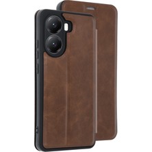Newface Muratech New Xiaomi Poco X7 Pro Kılıf Flip Cover - Taba