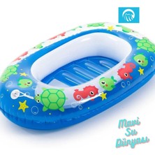 Özgürce Renkli Çocuk Botu, Yeni Tasarım, 102X69 Cm, Su Dünyası Temalı