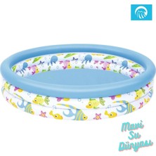 Bestway Mavi Su Dünyası Havuz Balık Desenli 102X25 cm Eğlence ve Dekorasyon