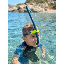Özgürce Çocuklar Için Mavi Önden Dalış Şnorkeli Seti, Konforlu ve Güvenli Kullanım