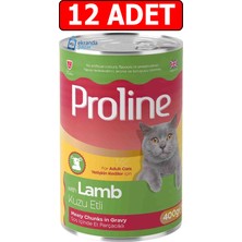 Proline Kuzu Etli Kedi Konservesi 400GR 12ADET Yaş Mama