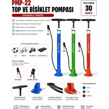 Özgürce Çift Uçlu Yüksek Basınçlı Ayaklı Spor Şişirme Pompası