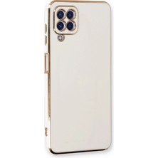 Newface Muratech New  Galaxy A22 Kılıf Volet Silikon - Beyaz