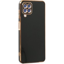 Newface Muratech New  Galaxy A12 Kılıf Volet Silikon - Siyah