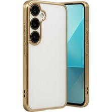 Newface Muratech New  Galaxy A24 4g Prime Kılıf Razer Lensli Silikon - Gold