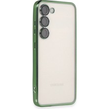 Newface Muratech New  Galaxy S23 Kılıf Razer Lensli Silikon - Yeşil