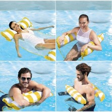 Özgürce Hava Yastıklı Fileli Şişme Havuz Koltuğu, Çok Amaçlı Yaz ve Deniz Yatağı