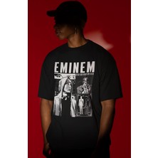 Sevbano Eminem Rapper Şarkıcı Ön Baskılı Unisex Oversize Tişört