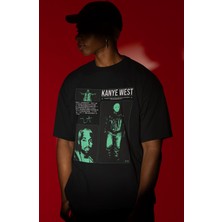 Sevbano Kanye West Rapper Şarkıcı Ön Baskılı Unisex Oversize Tişört
