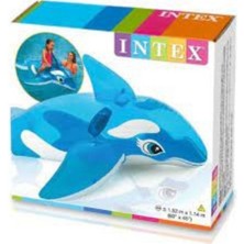 intex Şeffaf Balina Binici, 152X114 Cm, Çocuklar Için Eğlenceli Su Oyunu