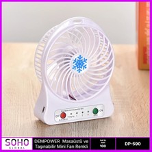 Eco Port Masaüstü  Taşınabilir 3 Kademeli Fan