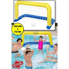 Özgürce Şişme Futbol Su Topu ve Fileli Oyun Seti 142X76 Cm, Eğlence Dolu Anlar