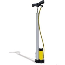 Özgürce Hava Basınç Göstergeli Çelik Bisiklet Pompası, Tüm Lastiklere Uyumlu