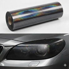 Paxteks Petek Desenli 3D Colormatik Far Filmi Stop Folyosu 1MX30CM Koyu Siyah