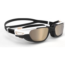 Özgürce Yüzücü Gözlüğü, Büyük Boy, Siyah/bej/beyaz, Aynalı Cam, Spor ve Günlük Kullanım