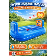 Özgürce Şişme Havuz 237X152X94CM, 5 Toplu Hedef Atışlı Çocuk Oyun Bahçesi