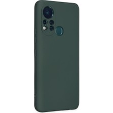 Vintessy Infinix Hot 11S Kılıf Nano Içi Kadife Silikon - Koyu Yeşil