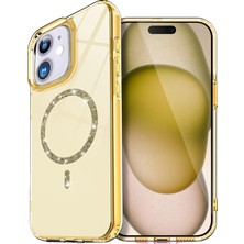 Newface Muratech New  Iphone 12 Live Diamond Magsafe Kapak - Sarı