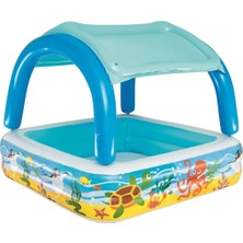 Bestway Renkli Çocuk Şişme Havuz 147X147CM, Uv Koruma, Güvenli ve Eğlenceli