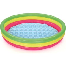 Bestway Şişme Tabanlı Yuvarlak Çocuk Havuzu 102X24CM, Eğlenceli ve Renkli Tasarım