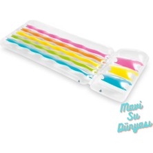 Özgürce Mavi Su Dünyası Gökkuşağı Desenli Deniz Yatağı