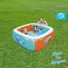 Özgürce Kare Havuz 168X58 Cm, Mavi, Yüzme ve Serinleme Keyfi