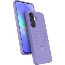 Newface Muratech New  Galaxy A56 Regal Magsafe Standlı Kapak - Lila