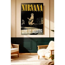 Mushen Studio Nirvana Live At Reading Kanvas Tablo Rock Duvar Dekoru Sanat Eseri Çerçevesiz Ev Ofis