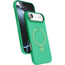 Newface Muratech New  Iphone 17 Air Regal Magsafe Standlı Kapak - Yeşil