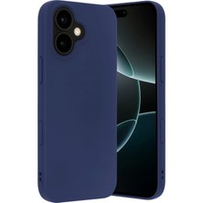 Newface Muratech New  Iphone 17 Nano Içi Kadife Silikon - Lacivert