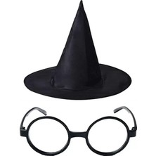 LTG Nova Harry Potter Büyücü Şapkası Harry Potter Büyücü Gözlüğü Siyah Renk