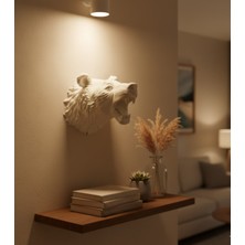 Özgürce Beyaz 3D Ayı Head Duvar Dekoru, Modern ve Şık Ev Dekorasyonu Için