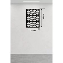 Tuba Toptaş Geometrik Soyut Tasarım Ahşap Duvar Tablosu - 25X35 cm Lazer Kesim Modern Pano